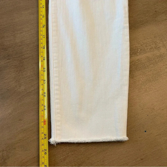 Madewell 9" High Rise Skinny Jeans White Size 31 Raw Hem Style# C1741 - Picture 12 of 12
